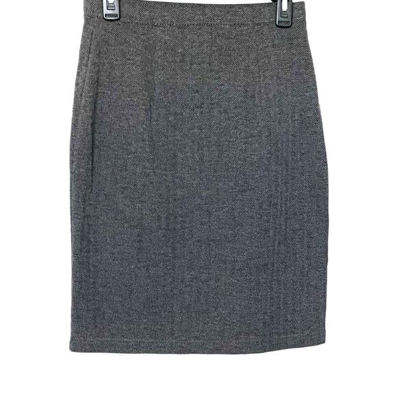 EDDIE BAUER PENCIL/STRAIGHT MIDI SKIRT, WOMENS, M, DARK GREY - CHEVRON PATTERN - Picture 3 of 8